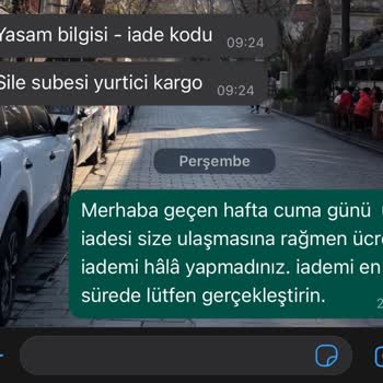 Şems Arslan İade Talebime İlişkin Ücret İadem Yapılmadı.