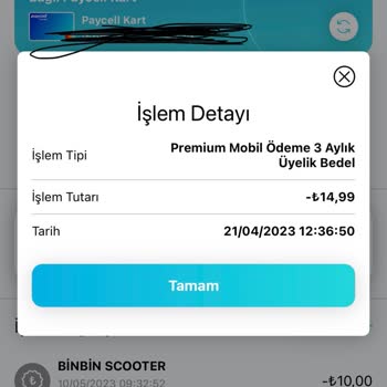 Paycell Mobil Ödeme İşlem Ücreti Şikayeti