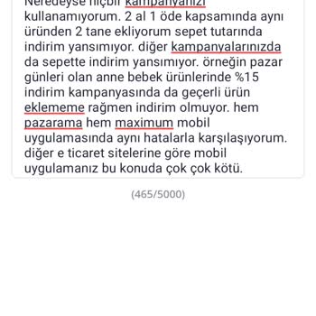 Pazarama Kampanyalar Sepete Yansımıyor