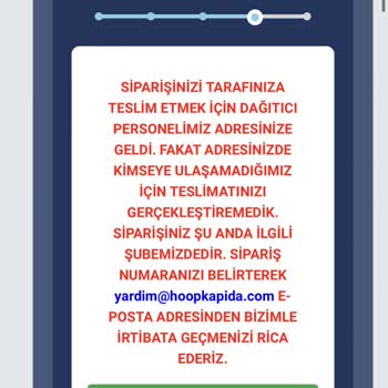 Hoopkapıda Teslim Edilmeyen Ürün