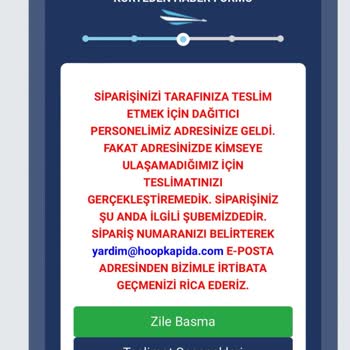 Hoop Kapıda Kurye Ve Zara Nın Siparişimi Teslim Etmemesi