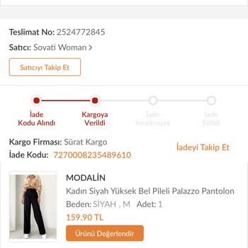 Trendyol Yanlış Ürün Gönderdi