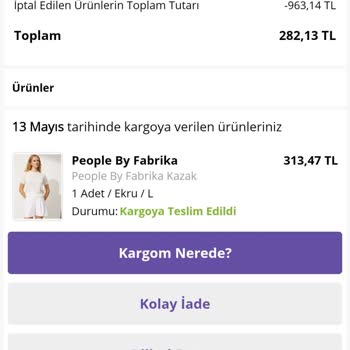 Morhipo Olan Ürünü Yollamıyorlar