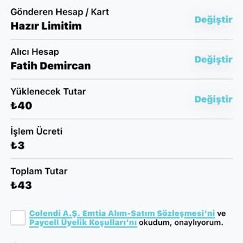 Paycell Para Yükleme Ve Havale İşlemlerinde Ücretler