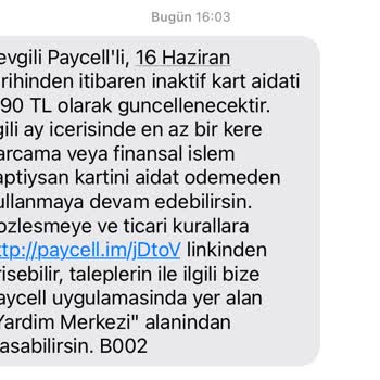 Paycell Kartımı İptal Etmek İstiyorum