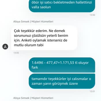 Amazon Fiyat Farkı Ödemesi Yapılacağı Söylendiği Halde, Ödeme Olmaması