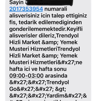 Trendyol Yemek Israrla Fatura Vermiyor