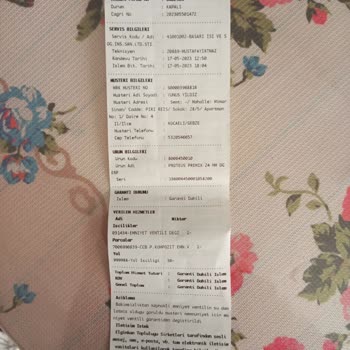 ECA Garantili Ürüne Ücret Talebi