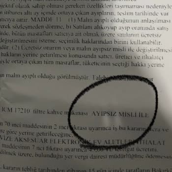 Trendyol'dan Alınan Kahve Makinesi İle Yaşanan Sorun