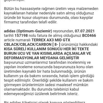 Adidas Terrex AX3 Mıd GTX Goratex İlk Doğa Yürüyüşünde Parçalandı