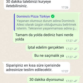 Domino's Pizza Yalan Beyanda Bulunma
