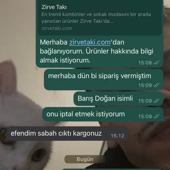 Zirve Takı Kargolarımı Göndermiyor Ve Oyalıyor