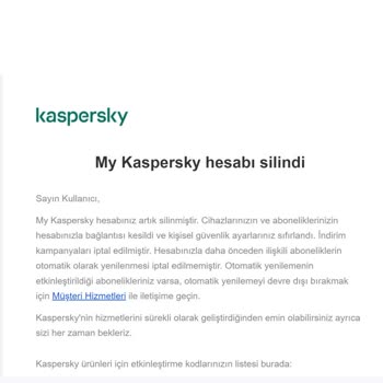 Kaspersky Lab Kaspersky Abonelik İptali