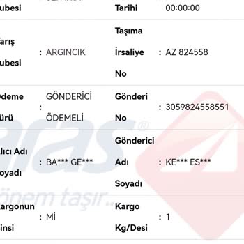Aras Kargo Sefaköy Şubesi Kayıp Kargo
