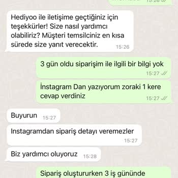 Hediyoo 7 Günde Verilemeyen Kargo Ve Firmanın Verildi Diye Yalan Söylemesi