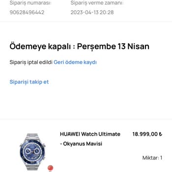 Huawei Geri Ödeme Yapılmadı