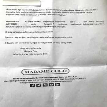 Madame Coco İndirimde Yırtık Nevresim Satılması