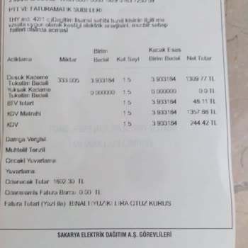 SEDAŞ Haksız Kazanç Sağlanması