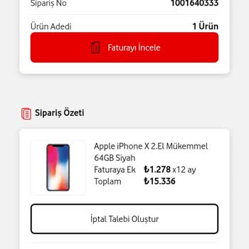 Vodafone'dan Aldığım Telefonu Göndermiyorlar.