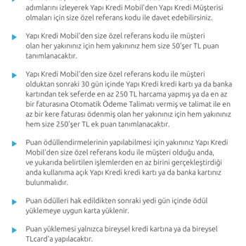 Yapı Kredi Yakınını Davet Kampanyasından Puan Yüklemesi Yapmıyorlar