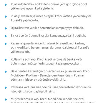 Yapı Kredi Yakınını Davet Kampanyasından Puan Yüklemesi Yapmıyorlar