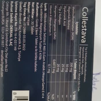 Dersal İlaç Collestava Tip2 Kolajen İçinden Çıkan Kıllar!