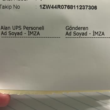 UPS Türkiye Fatura İletilmemesi