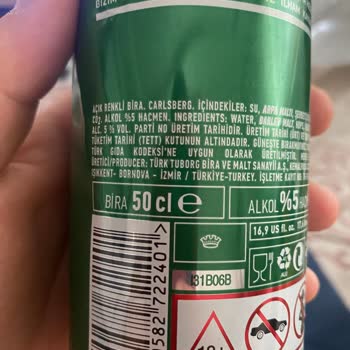 Carlsberg 50 Cl Kutu Bira İçerisindeki Yabancı Madde