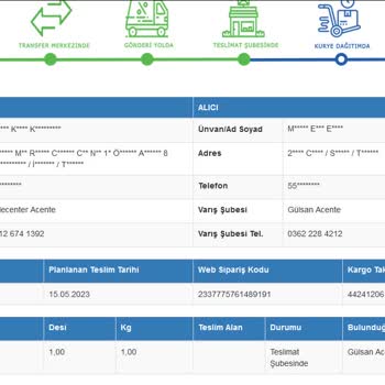 Sürat Kargo Gülsan Canik Kargo Problemi