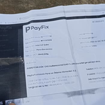 Payfix Kullanmıyorum Şahsım Adına Transfer Yapılmış