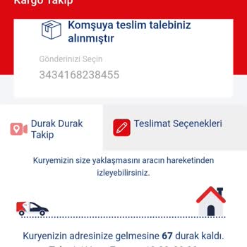 Aras Kargo'nun (Akşehir Şube) Kendi Sistemlerinden Haberleri Yok