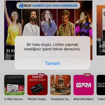 Passolig Passo Mobil Giriş Hatası