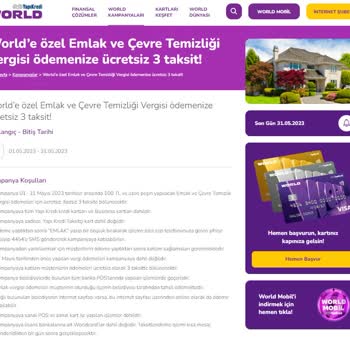 Yapı Kredi Bankası Emlak Ve Çevre Temizliği Vergisi Ödemenize Ücretsiz 3 Taksit Yalanı!