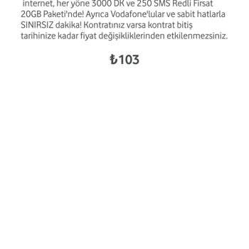 Vodafone Bir Anda Yükselen Fatura