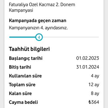 Vodafone Bir Anda Yükselen Fatura