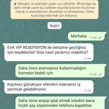 Eva Güzellik Merkezi Kullanmadığım Hizmet Bedeli