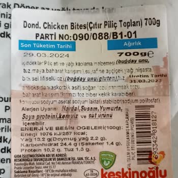 Keskinoğlu Çıtır Tavuk Topundan Kıl Çıkması