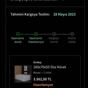 Decoverse Siteden Yapılan Alışverişin Söz Verilen Tarihte Kargoya Verilmemesi