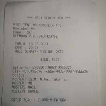 A101 E Arşiv Fatura Dayatması Zorla