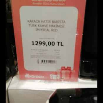 Karaca Kahve Makinesi Kasada Fiyat Artırımı