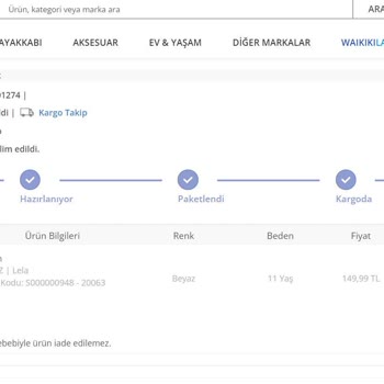 LCW Online Mağazadan Kızıma Aldığım Ürünün İadesini Yapamıyorum!