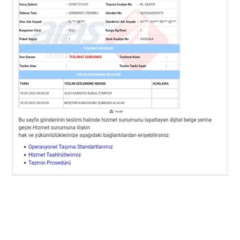 Aras Kargo'nun Müşteriyi Sürekli Mağdur Etmesi