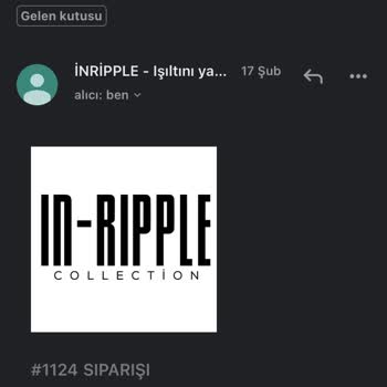 In-ripple Siparişi Teslim Etmiyor