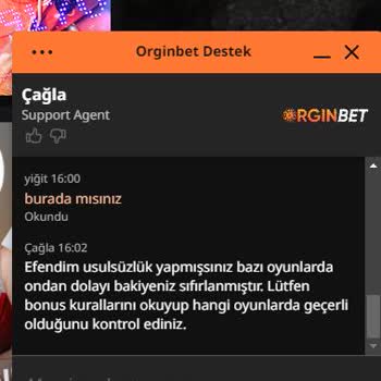 Orginbet Bakiyemi Bonus Bakiyemi Sıfırladı