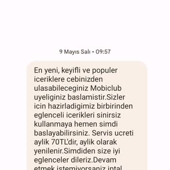 Türk Telekom - Fenercell Bilgim Dışında Mobiclub Servis Aboneliği