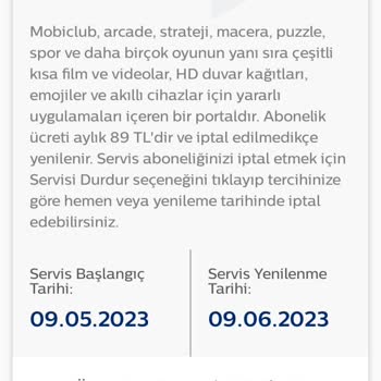 Türk Telekom - Fenercell Bilgim Dışında Mobiclub Servis Aboneliği