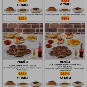 Köfteci Yusuf'ta Menüler Arası Sipariş Yanıltması