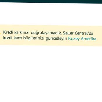 Amazon Seller Kredi Kartı Doğrulanmıyor