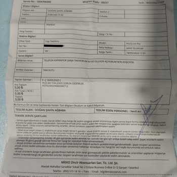 Mieko.com.tr Mieko Servisine Gönderdiğim Cihaz Yapılmadan Geri Geldi