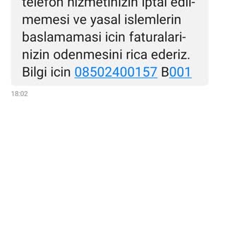 Olmayan Bir Ev Telefonu Hakkında Türk Telekom Mesajları.